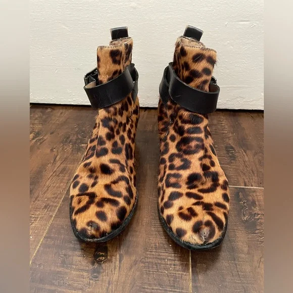 Vivienne Westwood Anglomania leopard skin calf skin ankle boots Size EU 36 US 6 - Picture 3 of 9